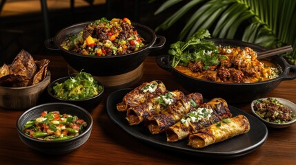 Fototapeta premium Delectable Mexican Feast: A Culinary Journey