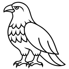 Sleek Eagle Outline Vector Design