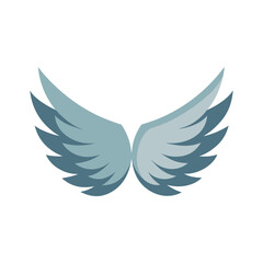 Obraz premium angel wings illustration on white background.