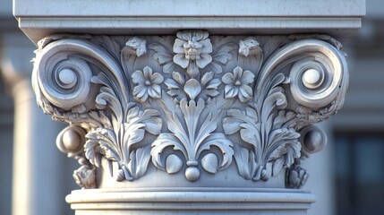 Naklejka premium Detailed classical architectural capital