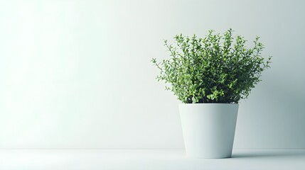 Minimalist houseplants on a white background.