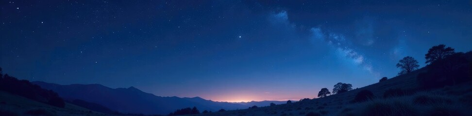 Naklejka premium Softly glowing starry scene with subtle texture, night sky, peaceful, gentle