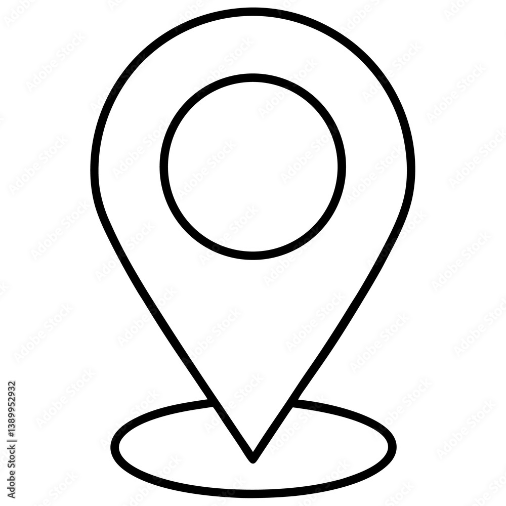 Poster vector map pointer icon