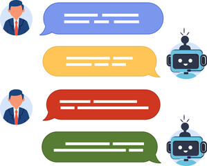 Ai chat bot communicate with human provide smart solution idea