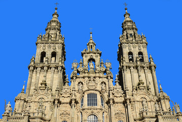 Fototapeta premium Façade de la cathédrale Saint-Jacques à Compostelle. Espagne