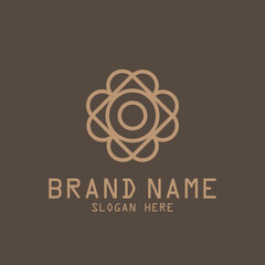 luxury interior logo outline pattern icon vector illustration template design