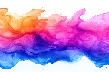 Abstract fluid art. Vibrant colors flow