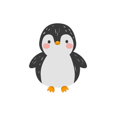 Adorable Cartoon Penguin Illustration:  Simple, Cute, Childlike Design