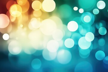 Colorful Bokeh Background with Bright Yellow Orange and Blue Hues