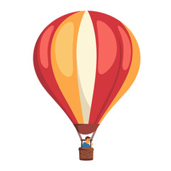 Fototapeta premium Colorful hot air balloon soaring through the sky 