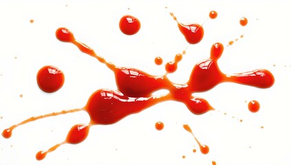 red ketchup splash