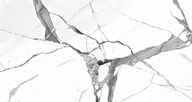 Striking black veins on pristine white marble background showcasing elegant natural stone texture with high resolution detail perfect for design projects and