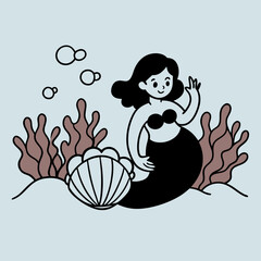 the girl with a ball of yarn