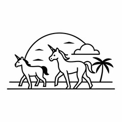 vector illustration of a camel