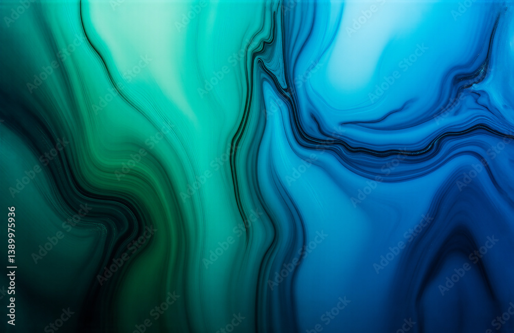 Aufkleber abstract image featuring a mesmerizing swirl of colors, blending shades of green and blue in a smoot