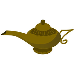 Magic Aladdin Lamp Vector Illustration