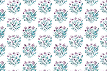 seamless background tile with line floral stem sketches perfect for table top fashion skirts and stylish textile design


