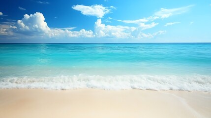 Fototapeta premium Softfocus blue ocean waves with natural light reflections, peaceful and refreshing
