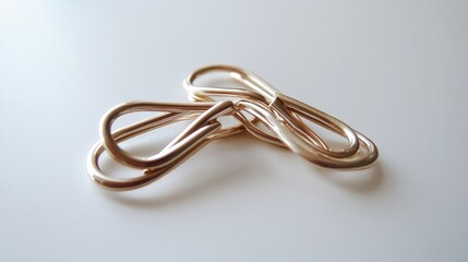 Naklejka premium Gold earrings, minimalist design, white background, jewelry