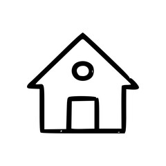 Simple House Icon - Line Art
