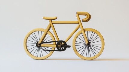 Fototapeta premium Wooden bicycle model, studio shot, craft, hobby