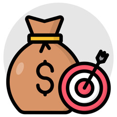 Trendy design icon of money target