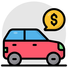 Modern design icon of car leasing 