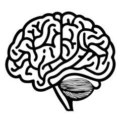 Fototapeta premium Brain idea symbol icon vector image