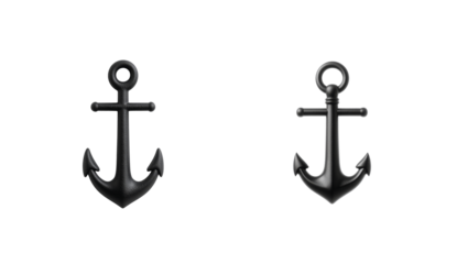 Anchor design featuring two black anchors