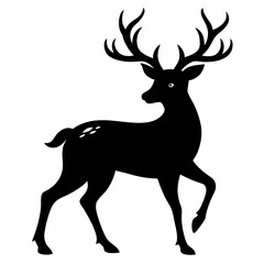 Stylized Deer Silhouette Vector File