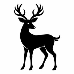 Stylized Deer Silhouette Vector File