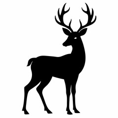 Stylized Deer Silhouette Vector File