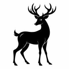 Stylized Deer Silhouette Vector File