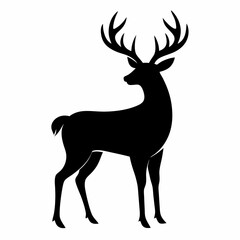 Stylized Deer Silhouette Vector File