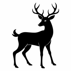 Stylized Deer Silhouette Vector File