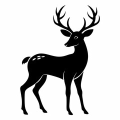 Stylized Deer Silhouette Vector File