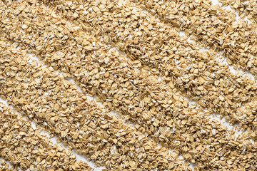 Oatmeal background. Healthy food for diet.