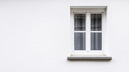 Obraz premium Minimalist window installation showcasing clean lines and symmetry against a neutral background