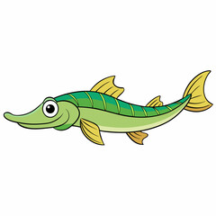 vector illustration of cartoon crocodile