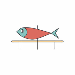 fish on a white background