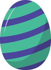 Easter egg isolated on a white background. Clipping path included