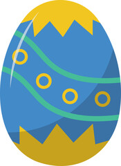 Easter egg isolated on a white background. Clipping path included