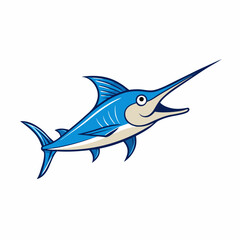 blue shark vector illustration