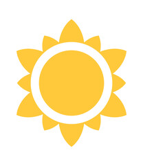 Cute yellow sun design element