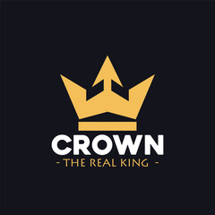 Obraz premium crown luxury and simple icon vector illustration template design