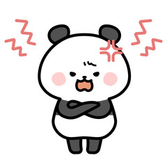 Angry Panda Illustration
