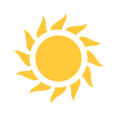 Yellow sun light rays design