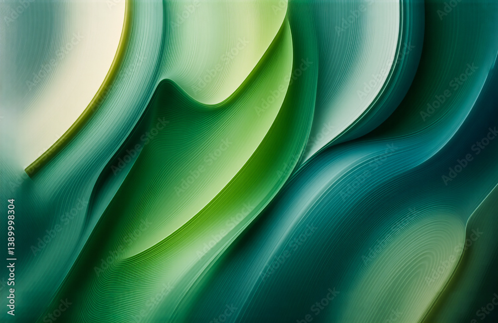 Poster Abstract waves of colors in motion, displaying a serene, blurred composition with hints of gradients and fluid movement, creating a sense of organic rhythm and flow.