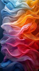 Vibrant rainbow flow mesh background art high resolution photo
