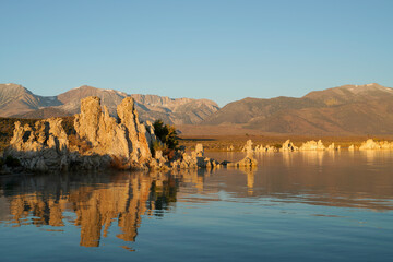 Sunrise at Monolake with Tufas in California USA